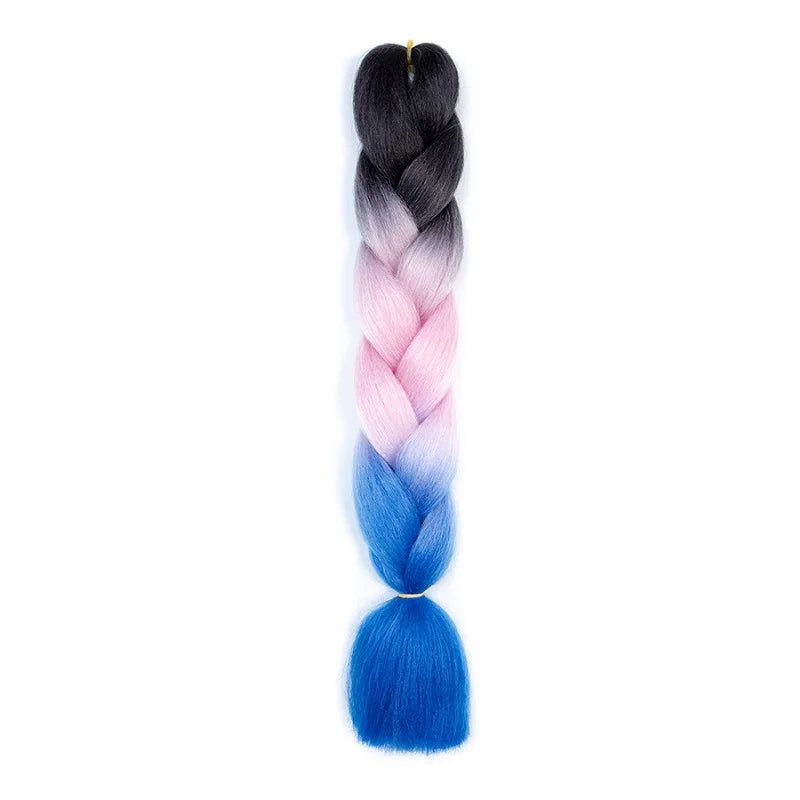24-Inch Long Colorful Ombre Braiding Hair Extensions - 32
