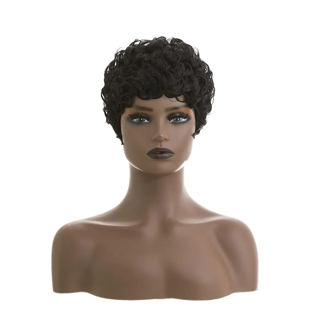 Short Curly Pixie Cut Wig for Daily Wear - 3