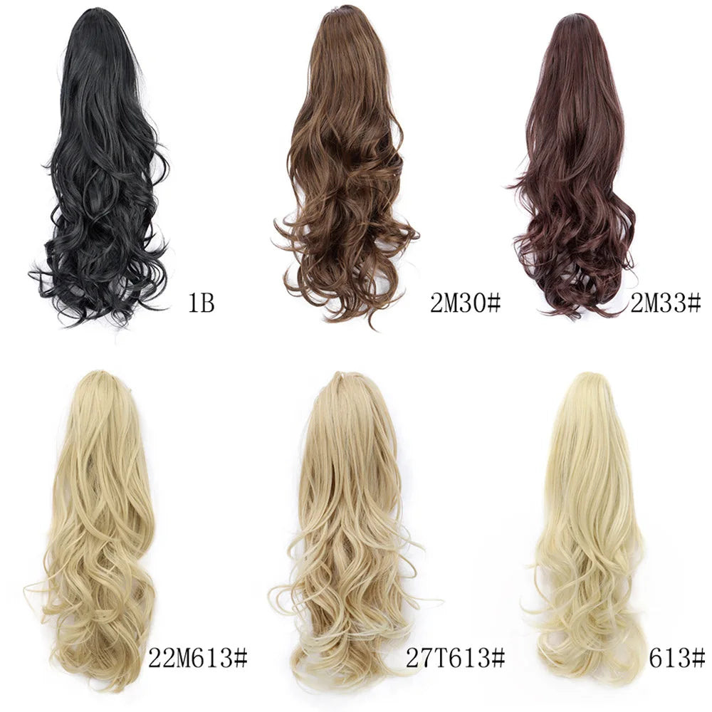 22-Inch Wavy Drawstring Ponytail Extension