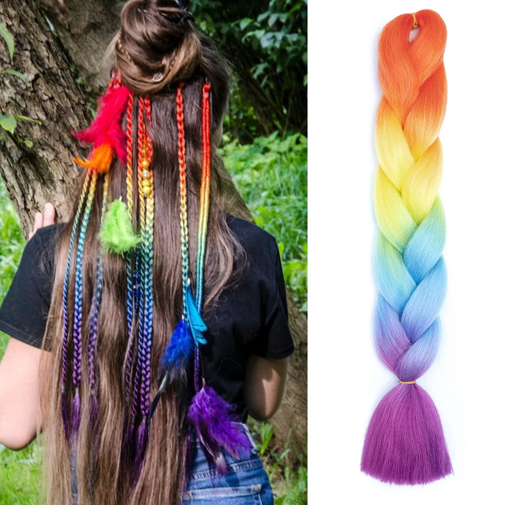 24-Inch Jumbo Synthetic Braiding Hair Extensions