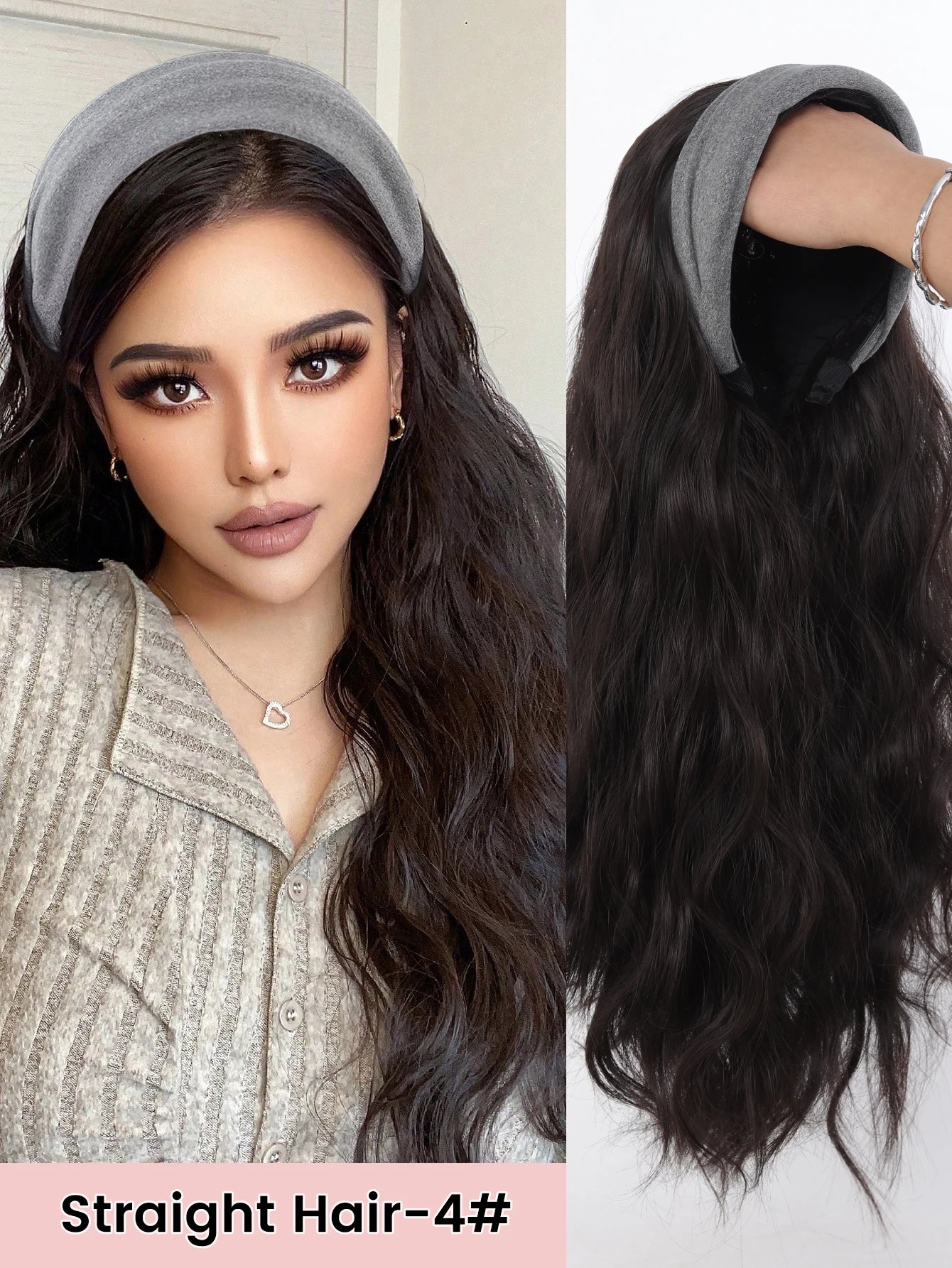Long Wavy Headband Hair Extension for Instant Voluminous Natural Hair - 22