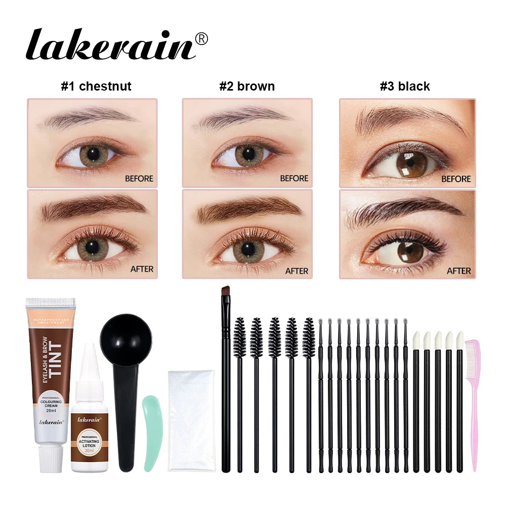 Professional Eyelash and Eyebrow Tinting Kit for Long Lasting Color - 2