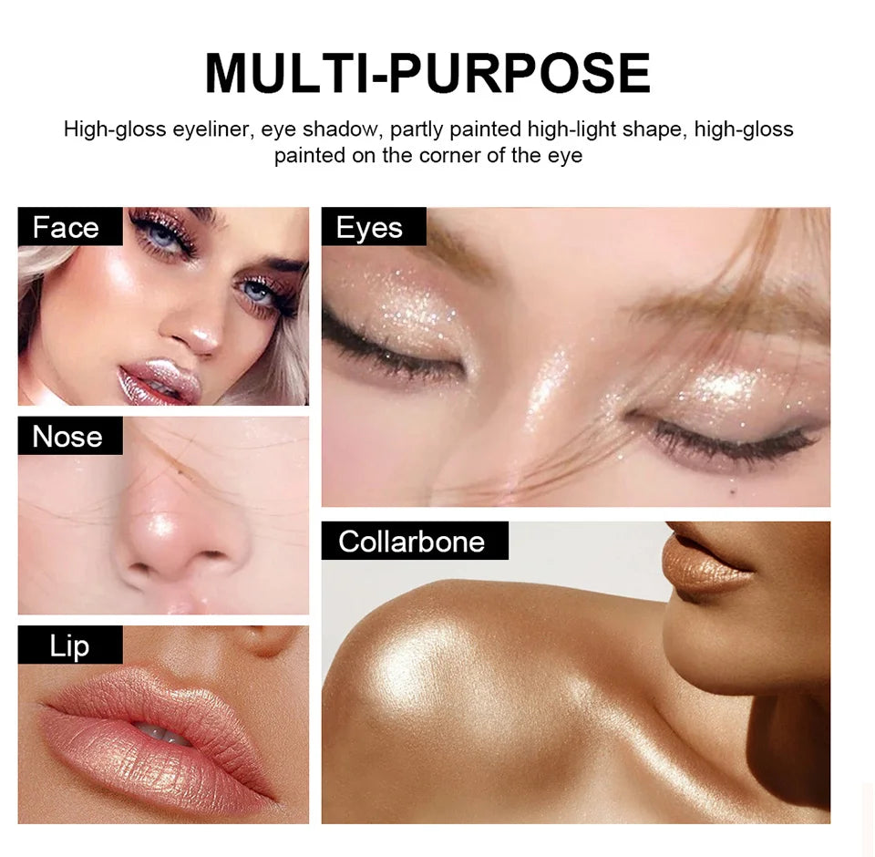 Waterproof Shimmer Eyeshadow Stick for Radiant Eye Brightening