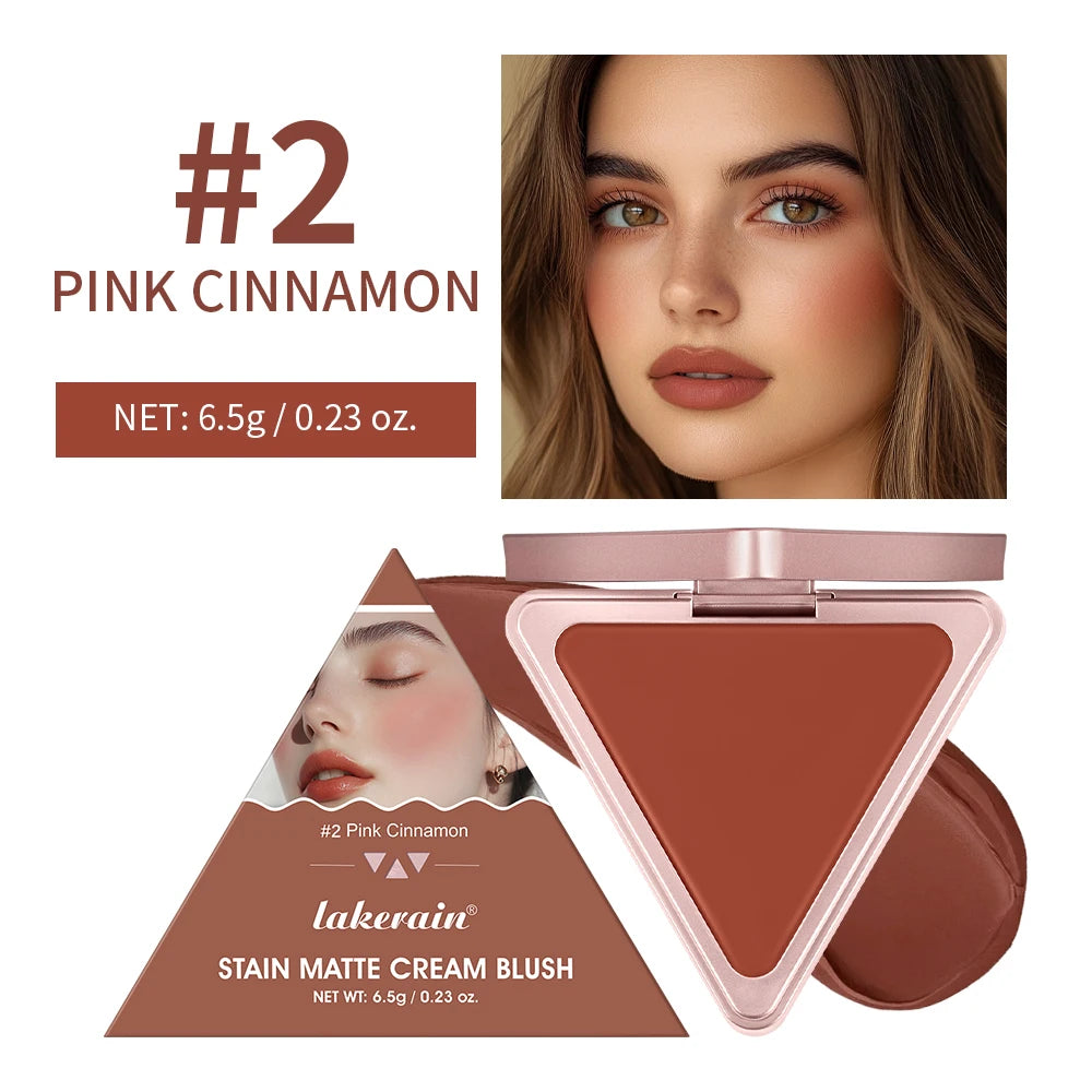 Matte Satin Cream Blush for Long-Lasting Natural Glow and Oil Control