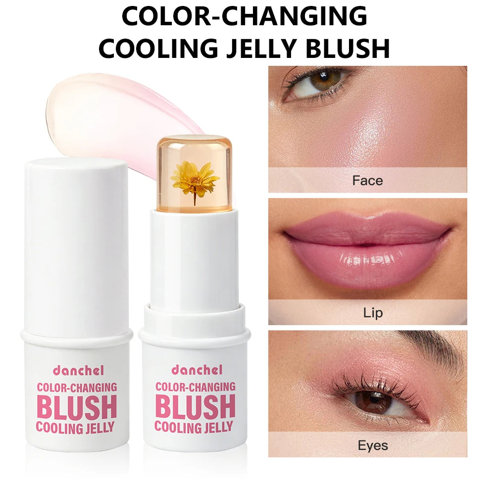 pH Adaptive Color Changing Jelly Blush for Lips Cheeks and Eyes - 1