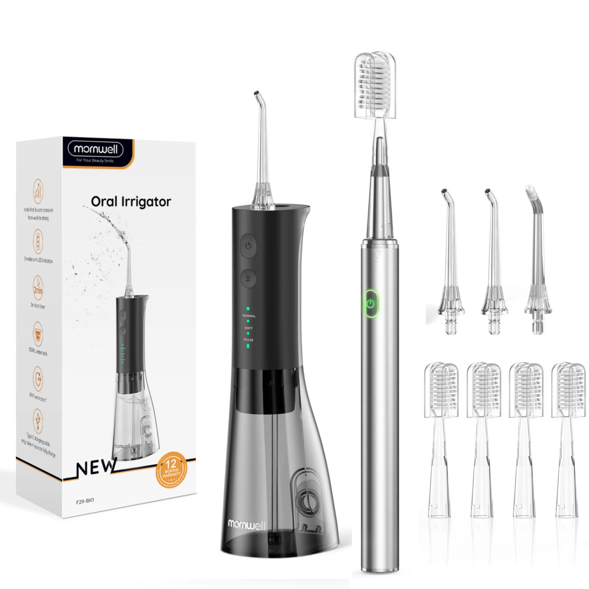 Portable Water Flosser and Electric Toothbrush Dental Hygiene Kit