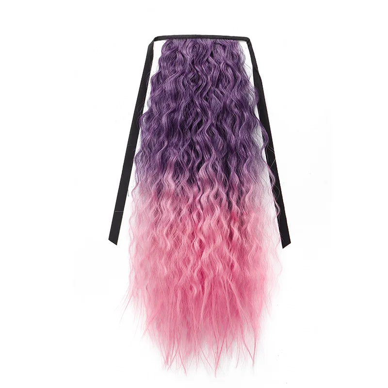 22 Inch Kinky Curly Drawstring Ponytail Hair Extension