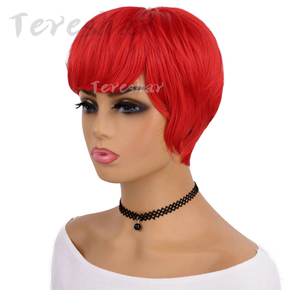 Short Pixie Cut Layered Wig with Bangs for Women Daily Styling
