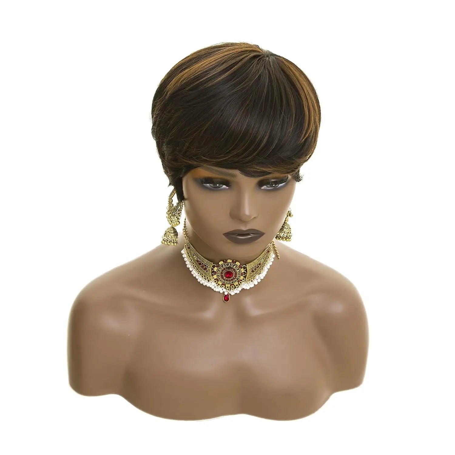 Short Red Pixie Cut Synthetic Wig for Daily Wear - 9