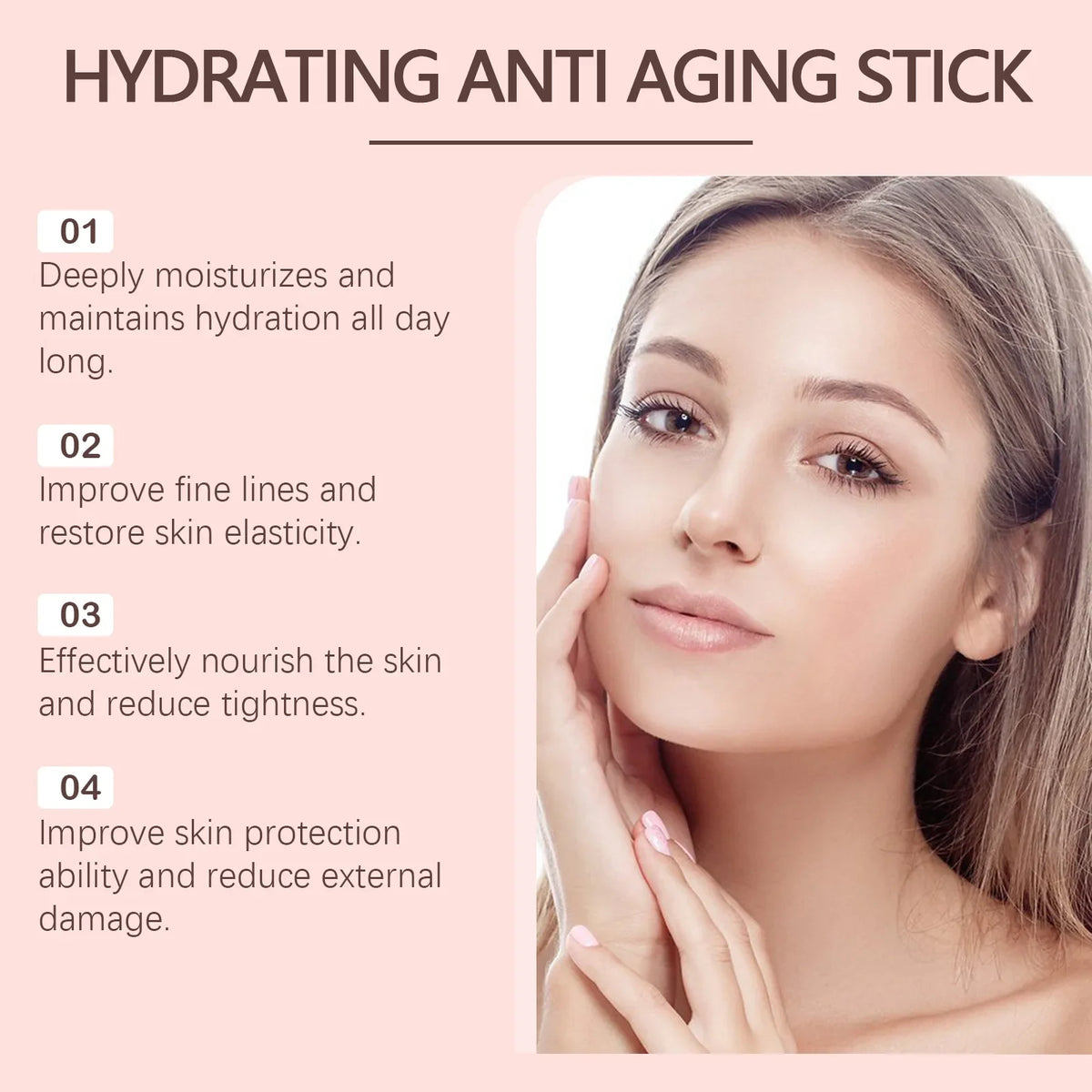 Collagen Anti-Aging Moisturizing Balm Stick for Face Wrinkle Reduction
