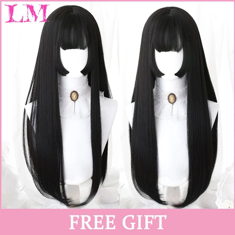 24-Inch Long Pink Cosplay Wig for Costumes