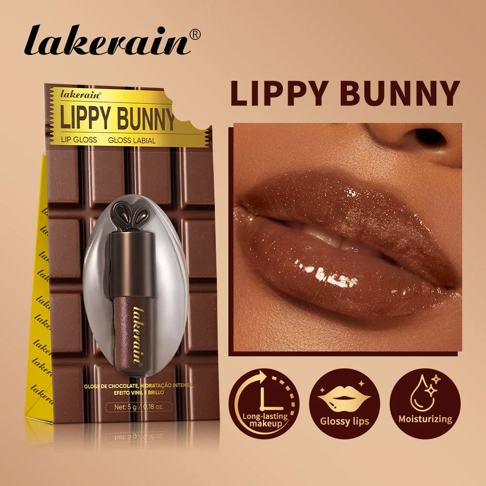 Honey and Chocolate Moisturizing Lip Gloss Set for Hydrated Lips