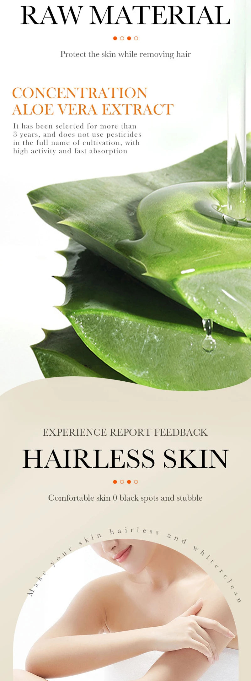 Pain-Free Aloe Vera Hair Removal Cream for Sensitive Skin - 11