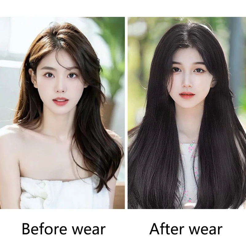18-Inch Straight V-Shaped Clip-In Hair Extension for Women - 6