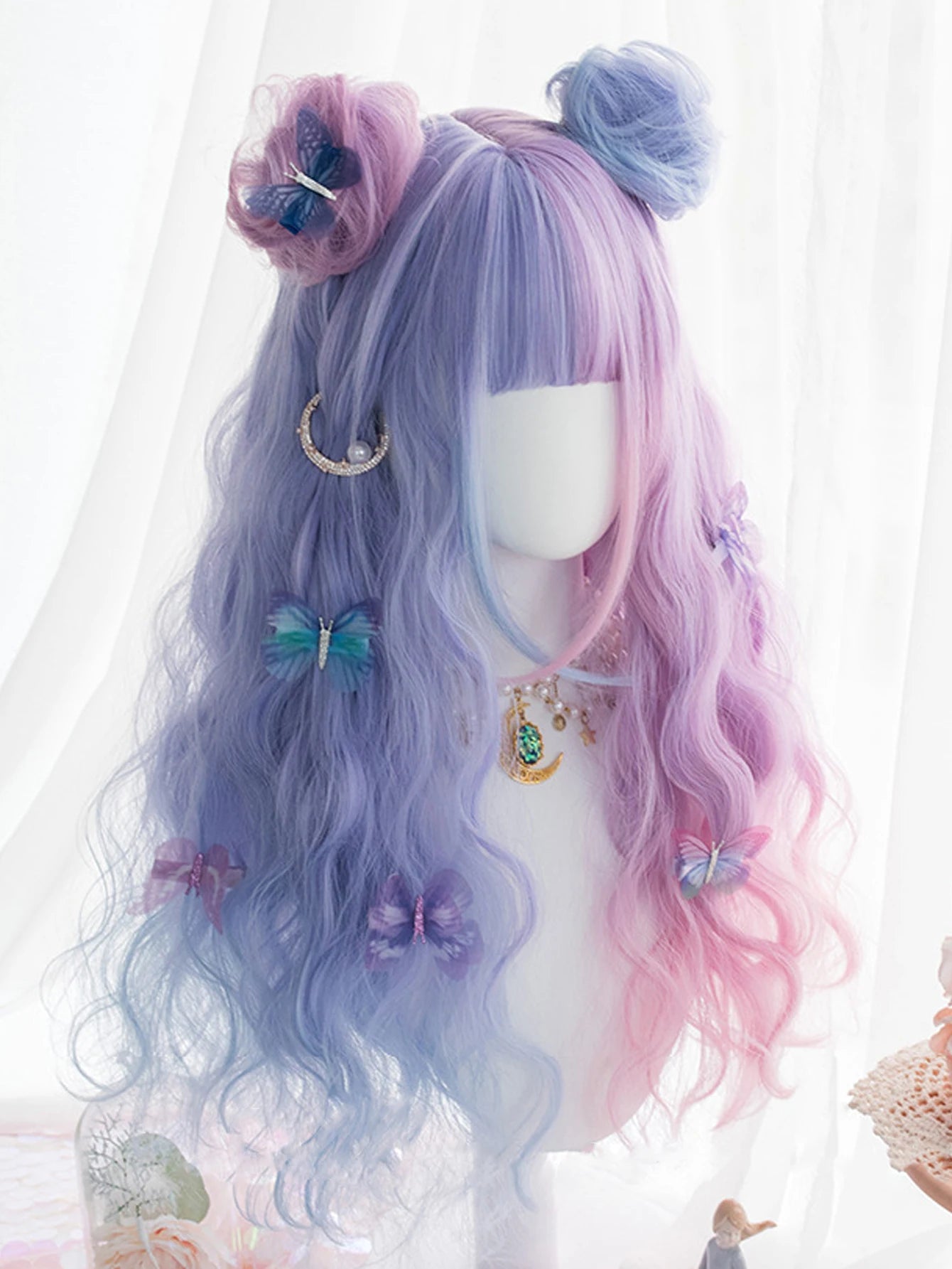 Long Wavy Ombre Cosplay Wig for Lolita and Harajuku Styles - 14