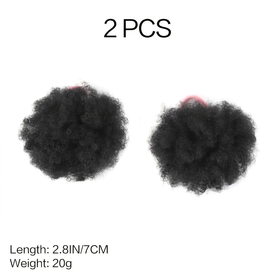 Kinky Curly Afro Puff Drawstring Ponytail Extensions