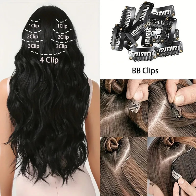 Straight Clip-in Hair Extensions for Instant Length and Volume