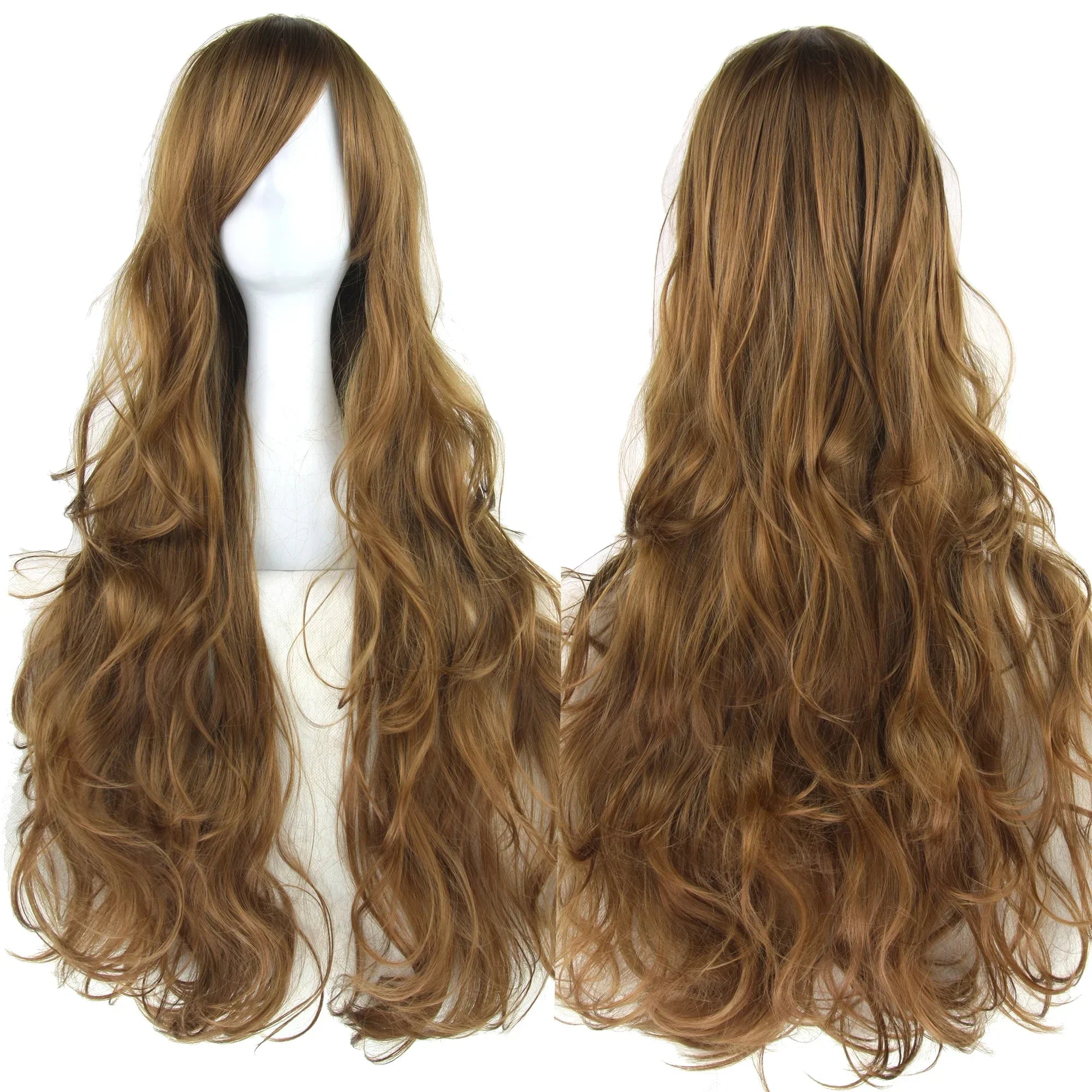 Long Curly Heat-Resistant Synthetic Cosplay Wig for Costume Parties - 31