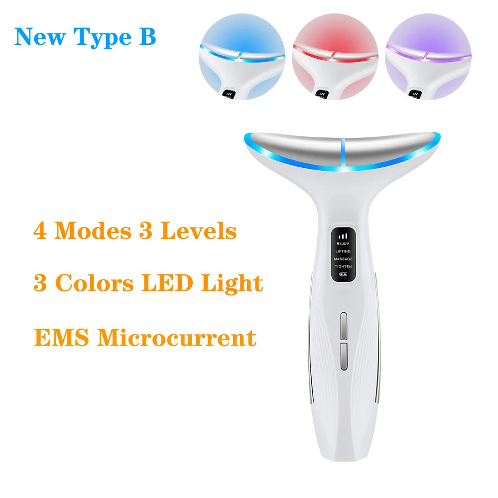LED Facial and Neck Skin Tightening and Rejuvenation Massager