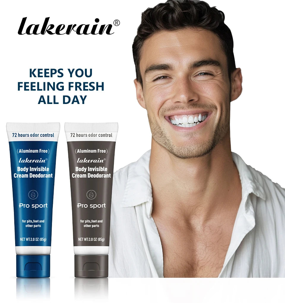 All-Day Invisible Body Deodorant Cream for Full Body Odor Protection