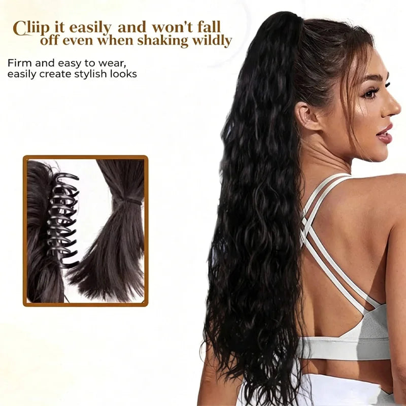 Wavy Claw Clip Ponytail Extension for Instant Volume - 2