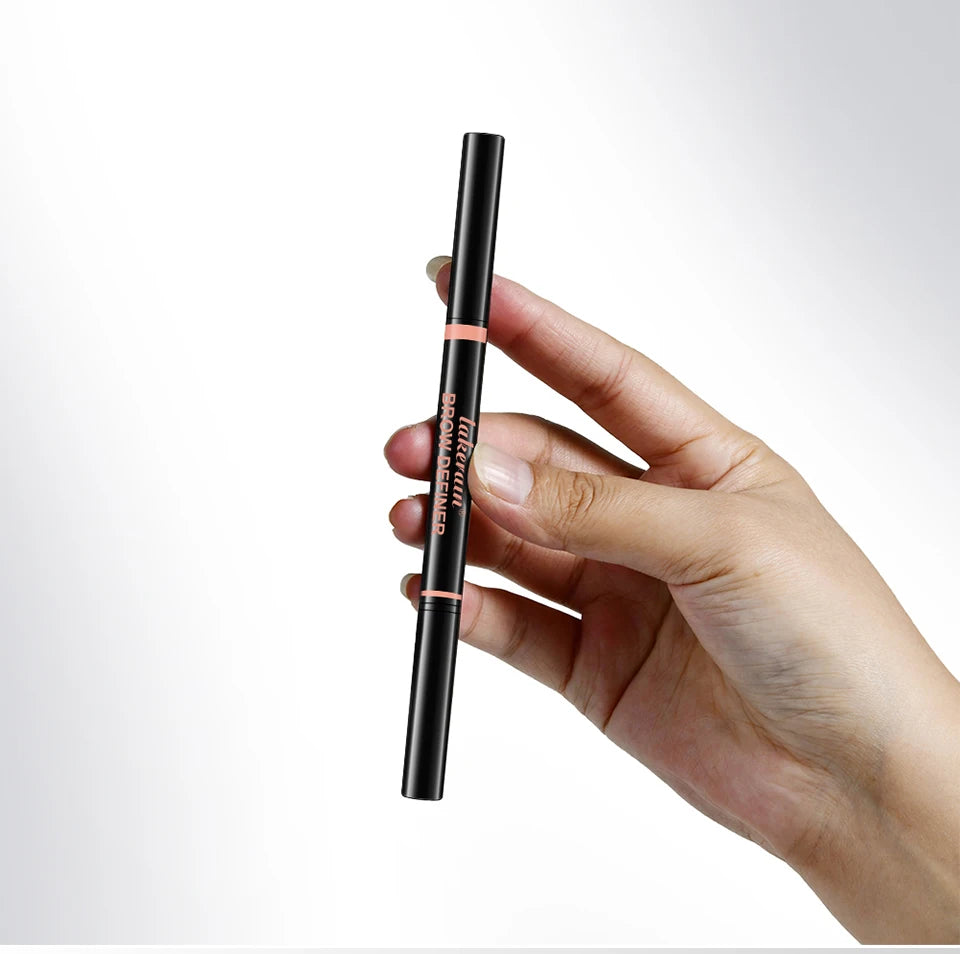 Waterproof Triangular Tip Eyebrow Pencil with Built-in Grooming Brush - 18