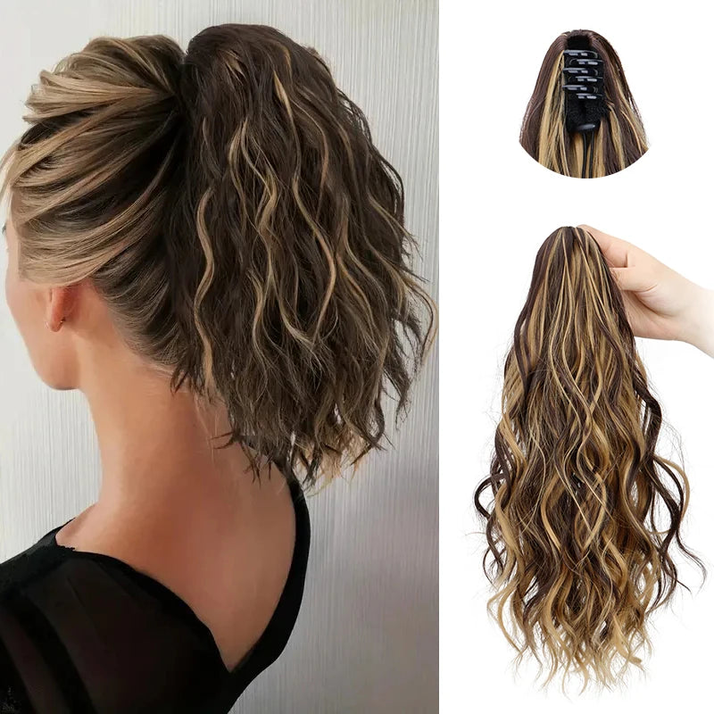 Curly Claw Clip Ponytail Hair Extension for Women