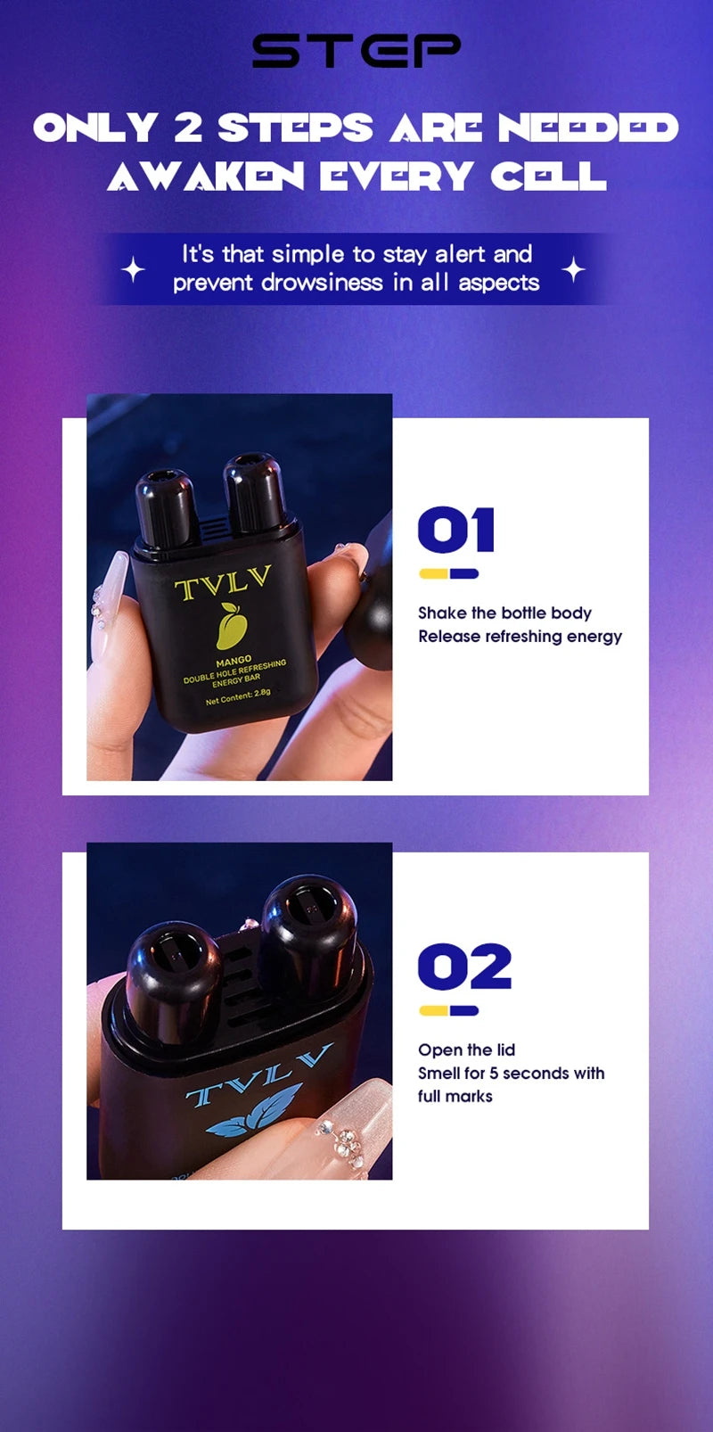 Double Hole Energizing Aromatherapy Inhaler Stick for Mental Focus - 16