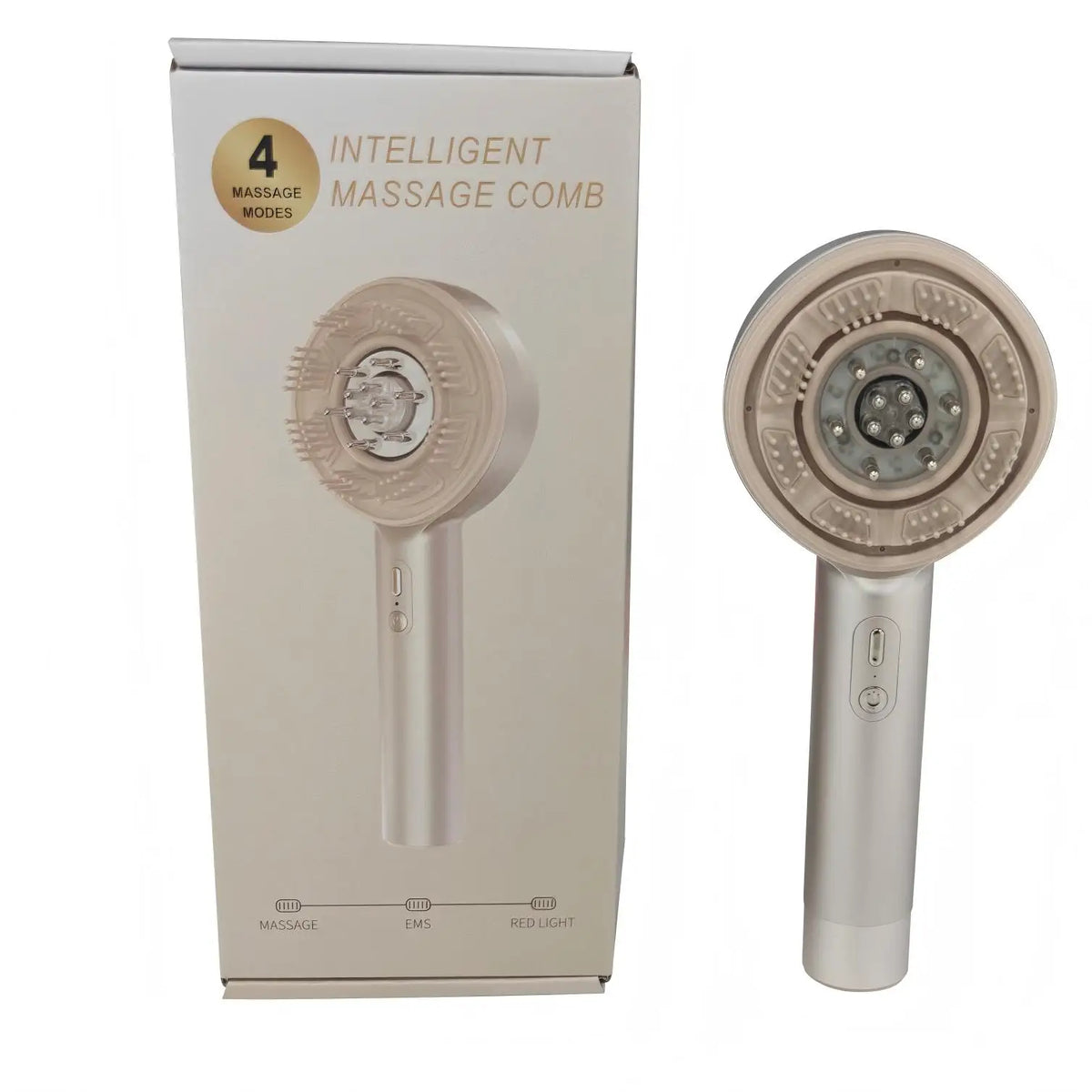 Electric Scalp Massage Comb with Red Light Therapy and Serum Applicator