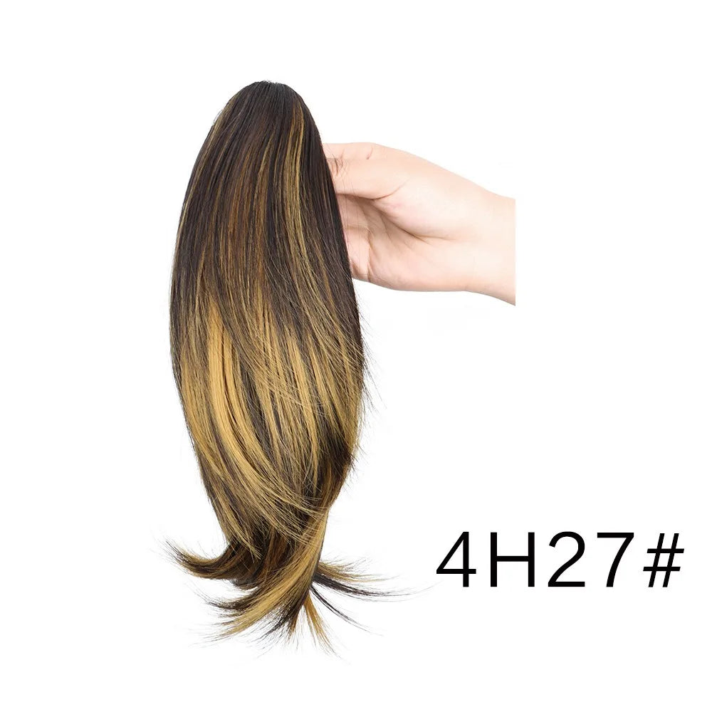 Short Synthetic Claw Clip Ponytail Extension for Natural Voluminous Hair - 11
