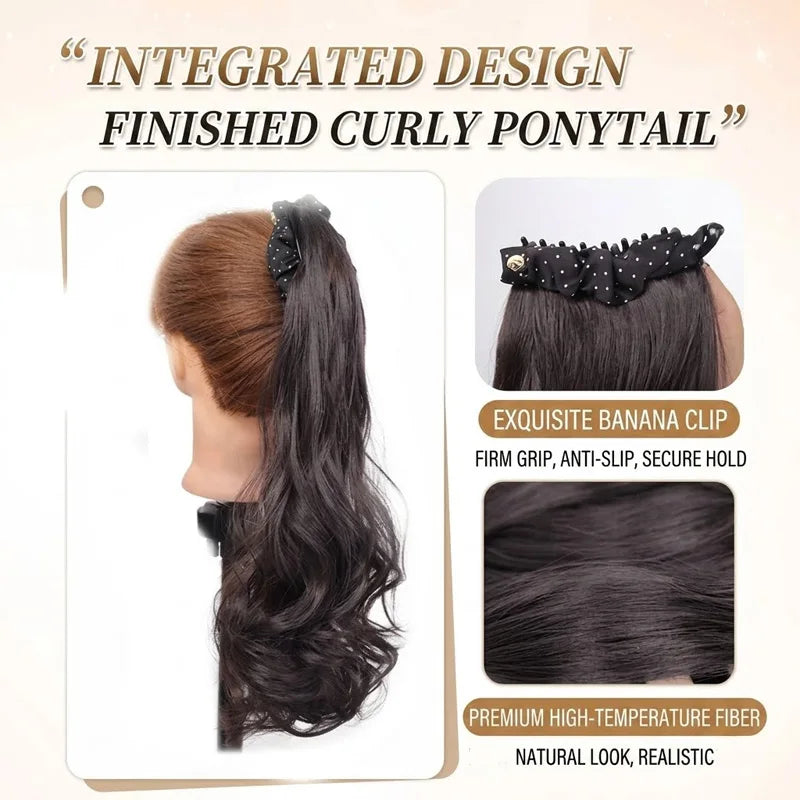14-Inch Wavy Claw Clip Ponytail Hair Extension - 8