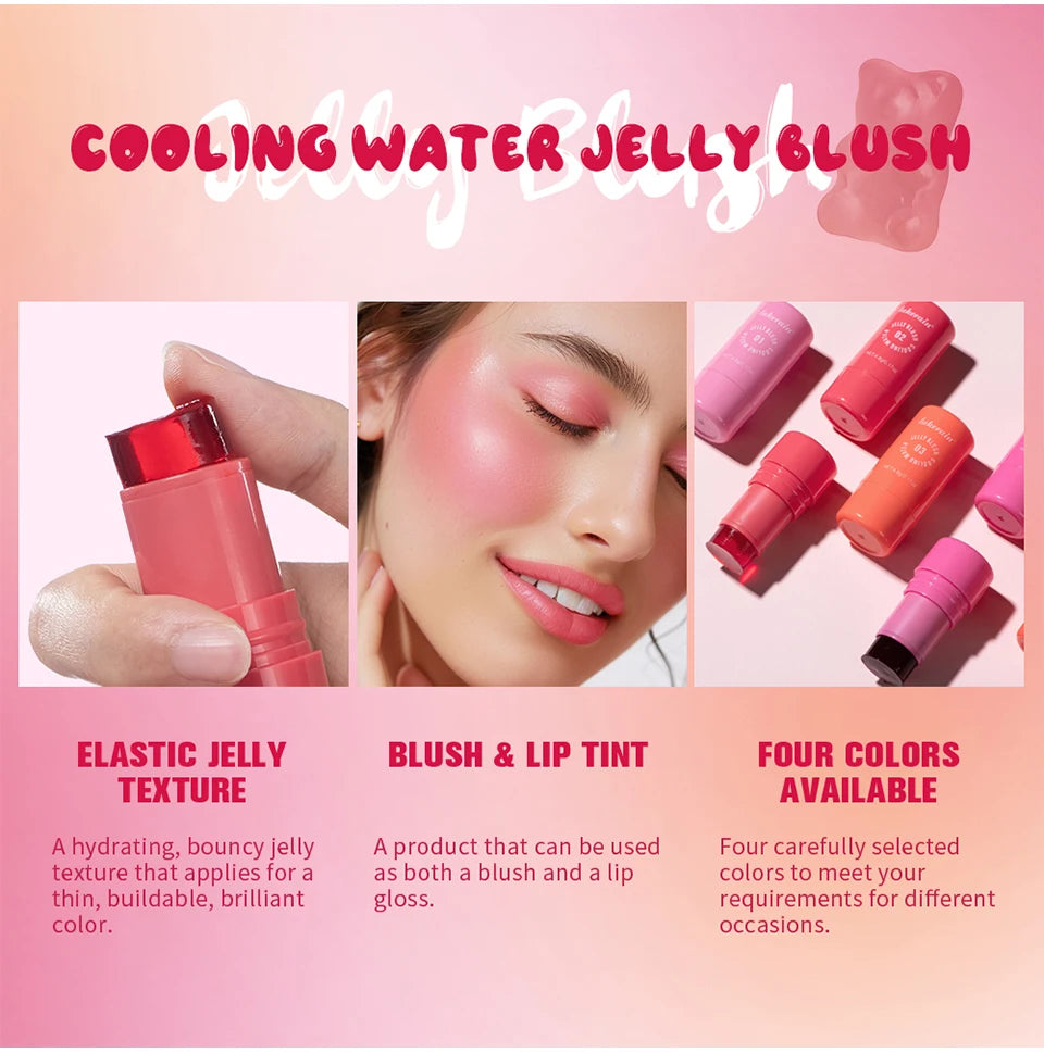 Cooling Water Jelly Blush Stick for Long Lasting Natural Lip and Cheek Tint - 8