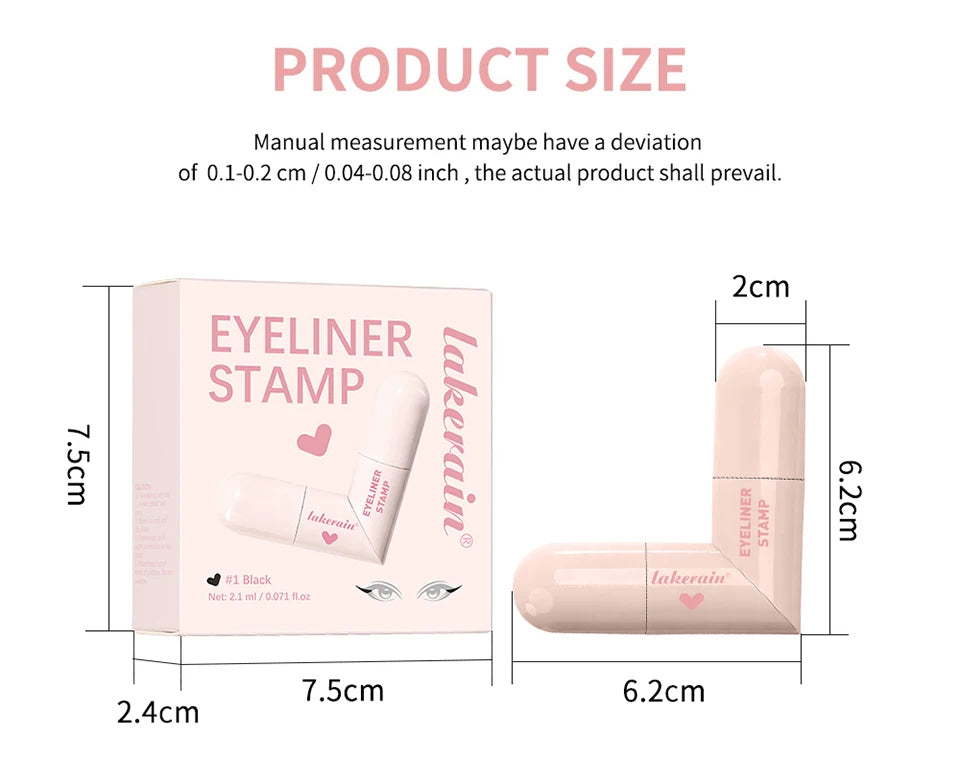 Waterproof Double-Wing Eyeliner Stamp for Beginners and Quick Makeup - 16