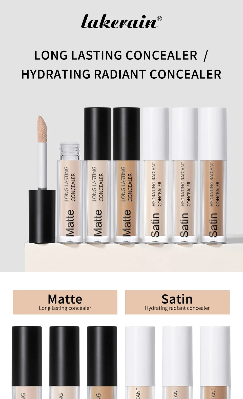 Full Coverage Matte Finish Liquid Concealer for All Skin Types - 7