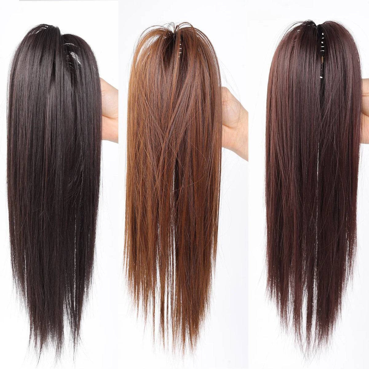 16-Inch Straight Claw Clip Ponytail Hair Extension
