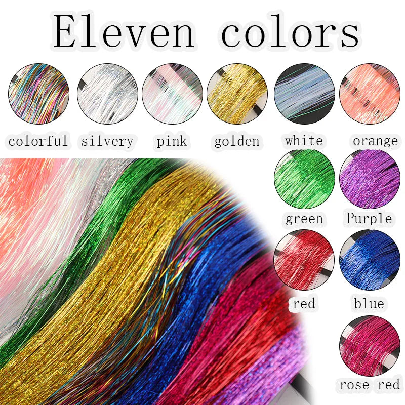 Sparkling Rainbow Hair Tinsel Strands for Instant Glamour and Style - 4