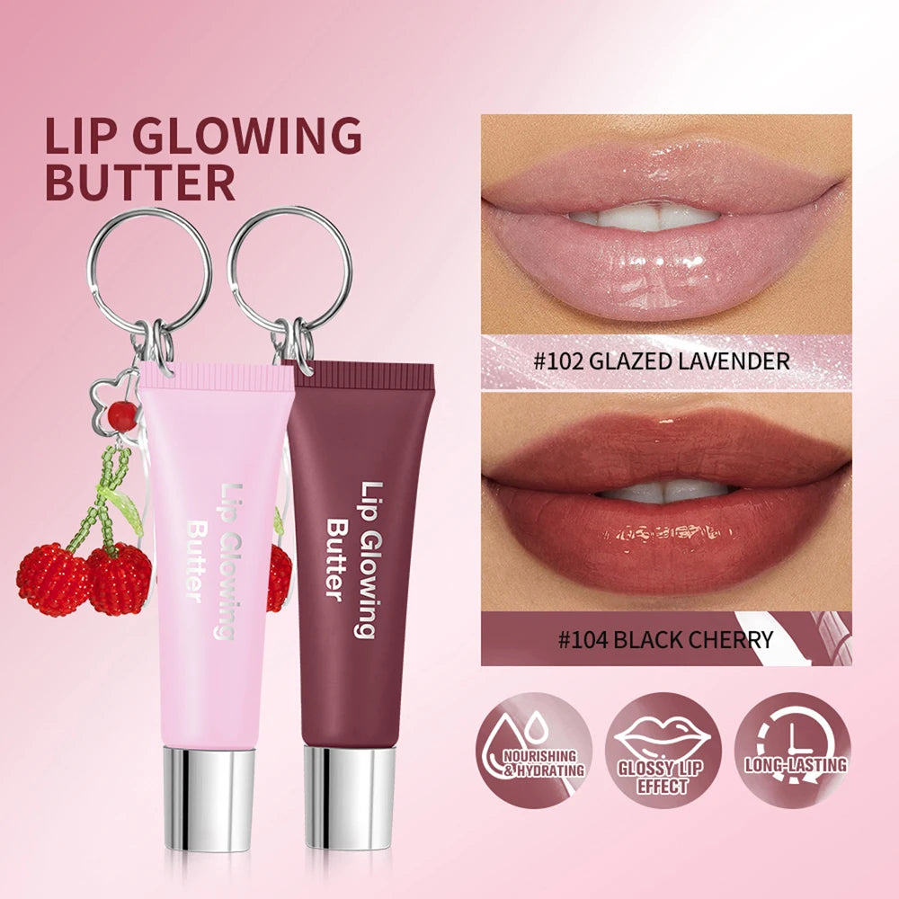 Hydrating Lip Gloss with Keychain for Long-Lasting Moisture and Shine - 2