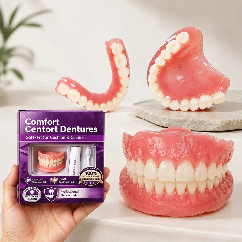 Comfortable Silicone Full Set Dentures for Instant Smile Enhancement