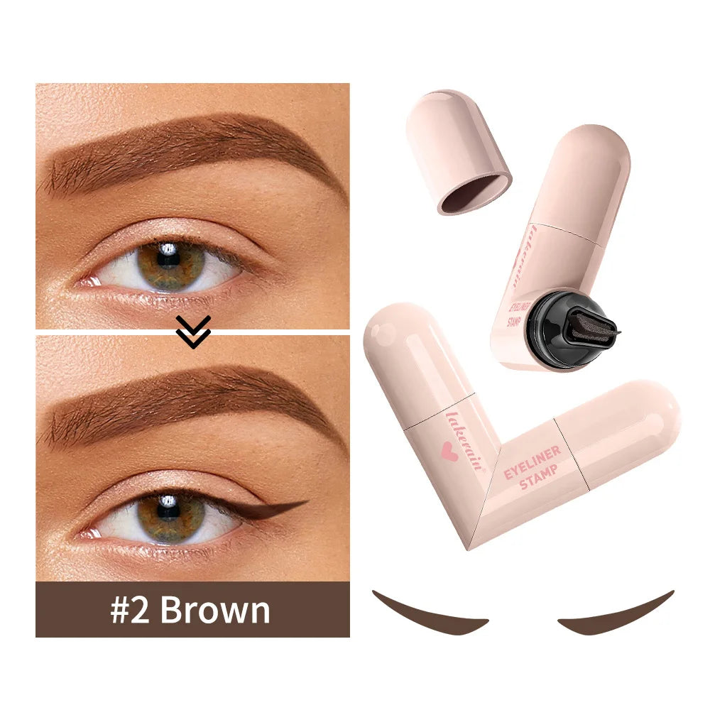 Waterproof Double-Wing Eyeliner Stamp for Beginners and Quick Makeup