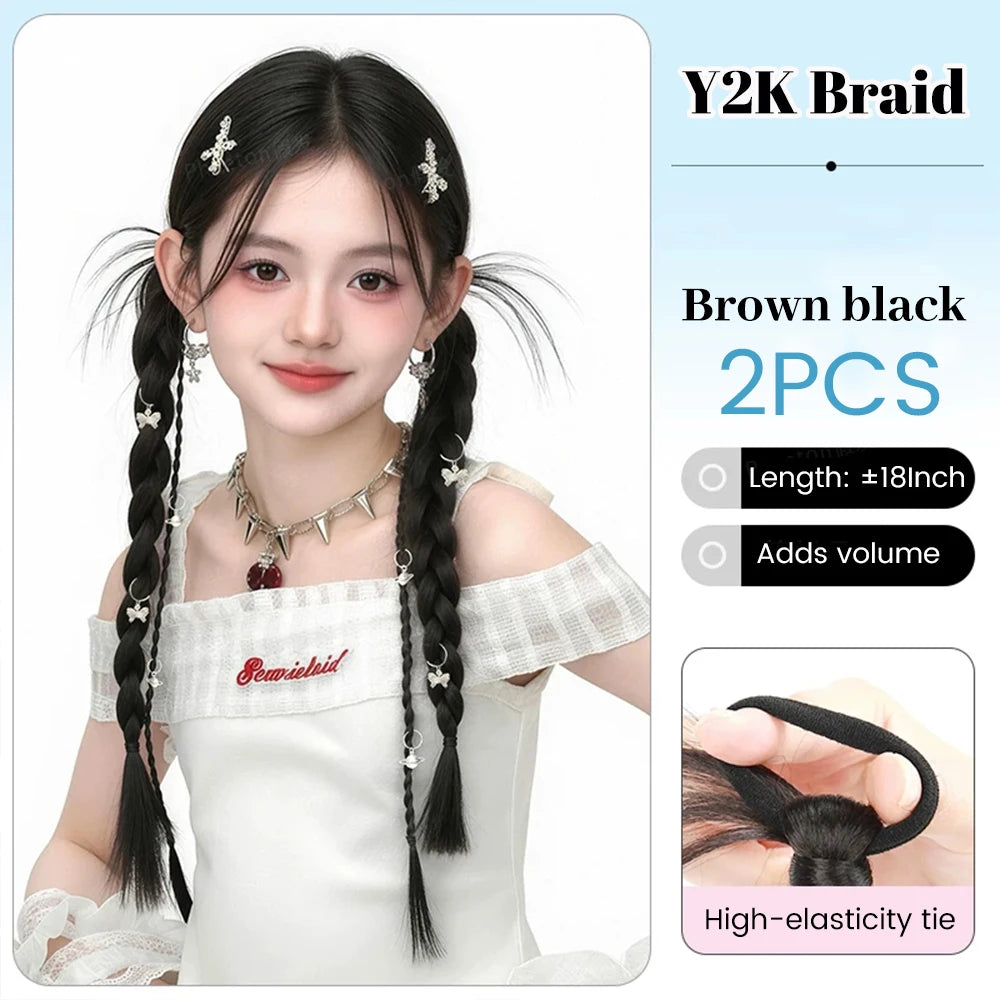 Long Claw Clip-On Braid Ponytail Hair Extension for Daily Styling