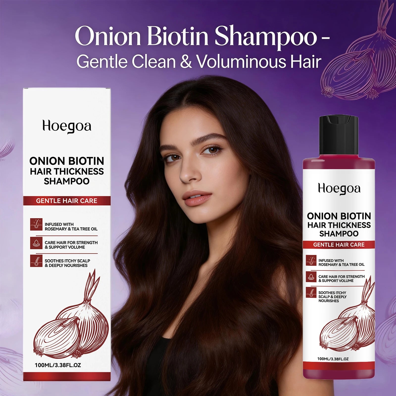 Onion Biotin Shampoo for Thicker Voluminous Hair and Scalp Nourishment - 4