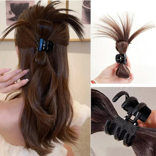 Synthetic Claw Clip Ponytail Hair Extension for Instant Volume