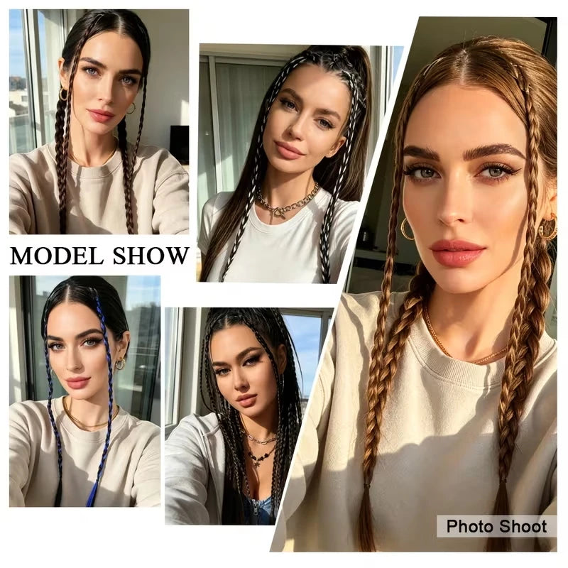 20-Inch Clip-In Braided Hair Extensions for Instant Styling - 6