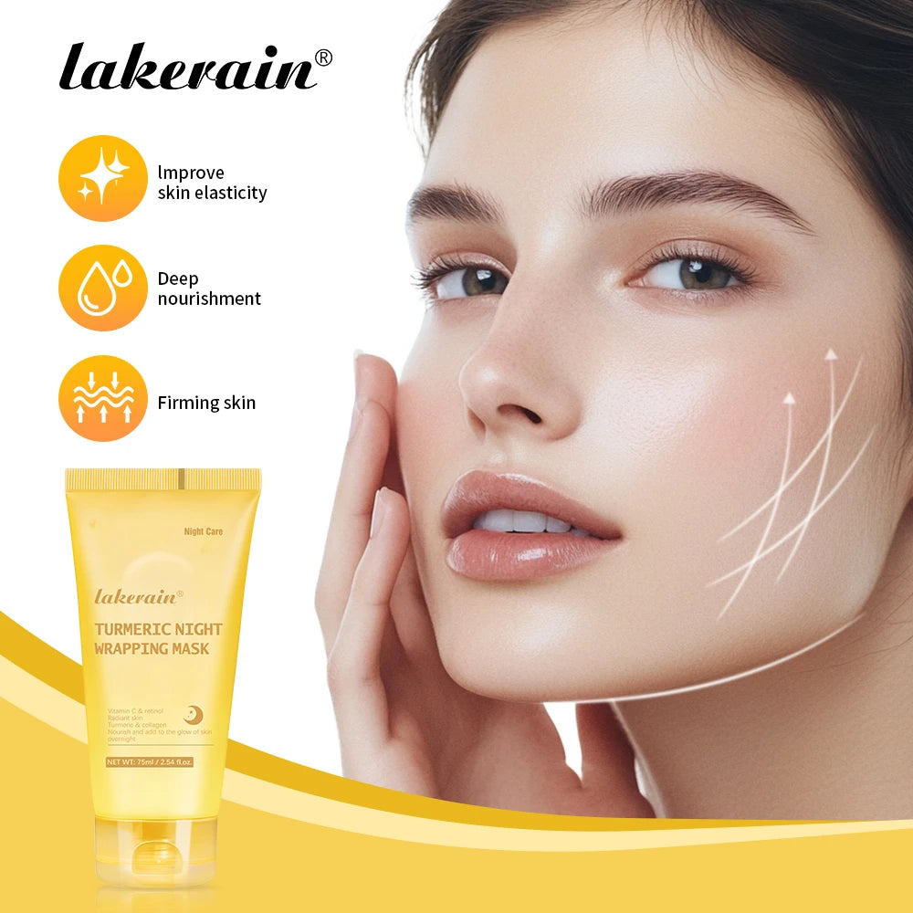 Turmeric Collagen Overnight Peel-Off Face Mask for Glowing Skin - 1