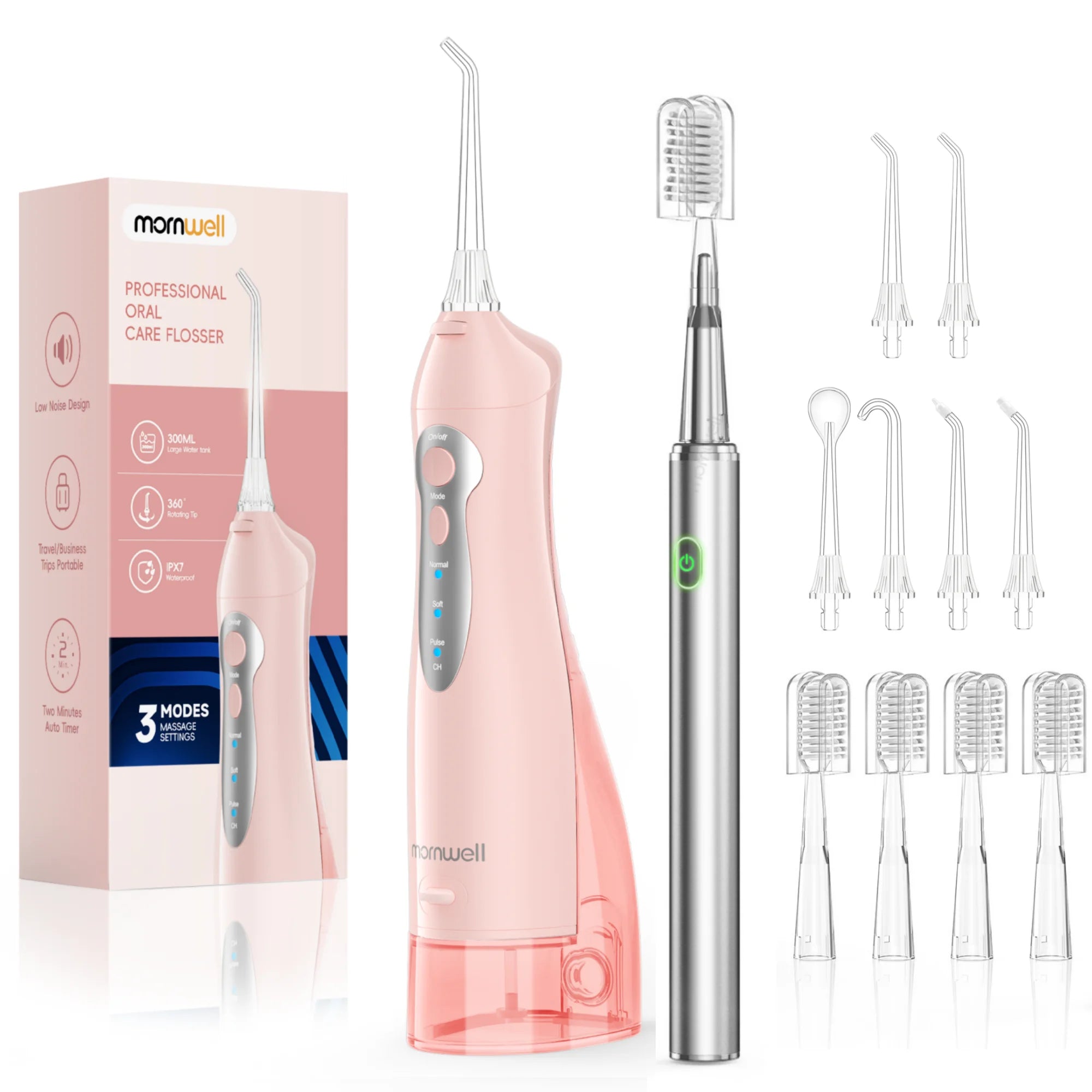 Electric Toothbrush and Water Flosser Combo Set for Deep Oral Cleaning - 23