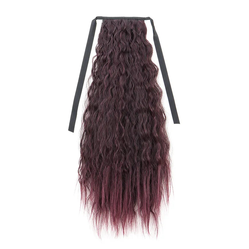 22 Inch Kinky Curly Drawstring Ponytail Hair Extension - 20