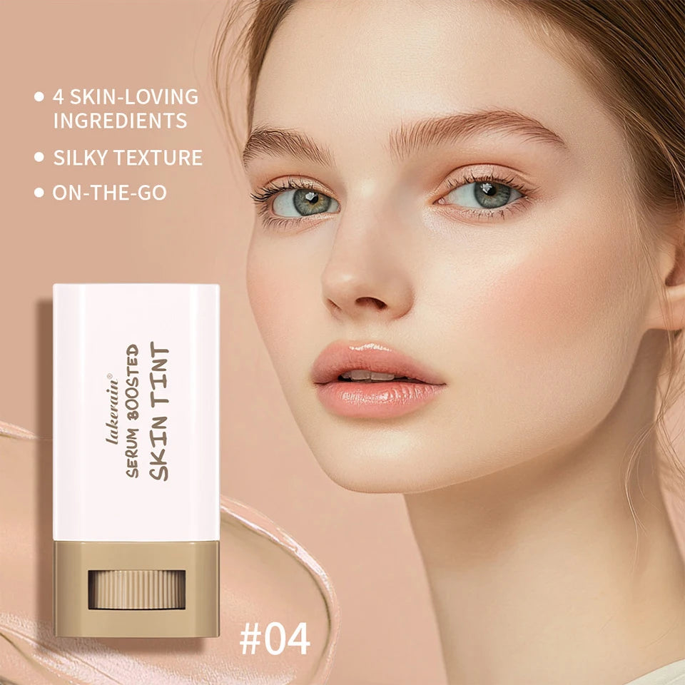 Matte Foundation Stick and Setting Powder Makeup Set for Flawless Skin
