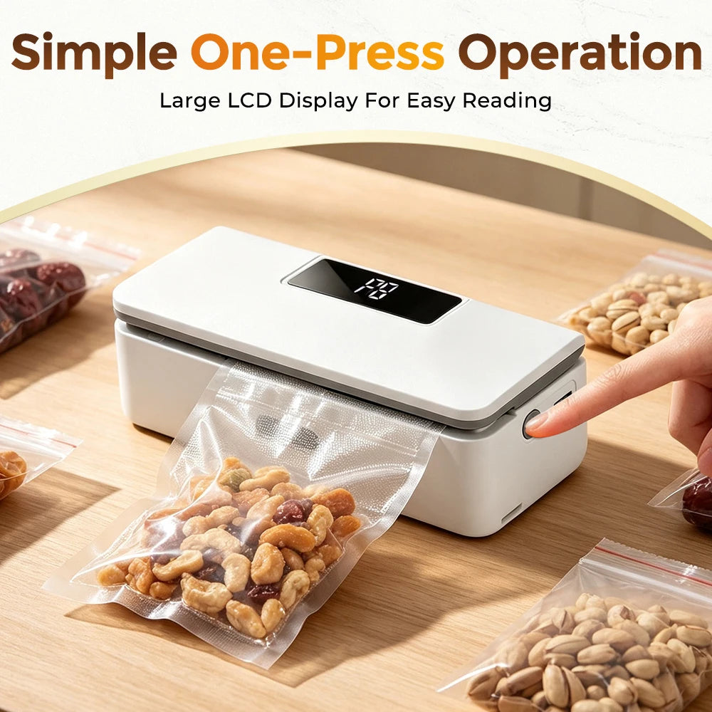 Portable Rechargeable Mini Bag Sealer with Adjustable Heat Settings