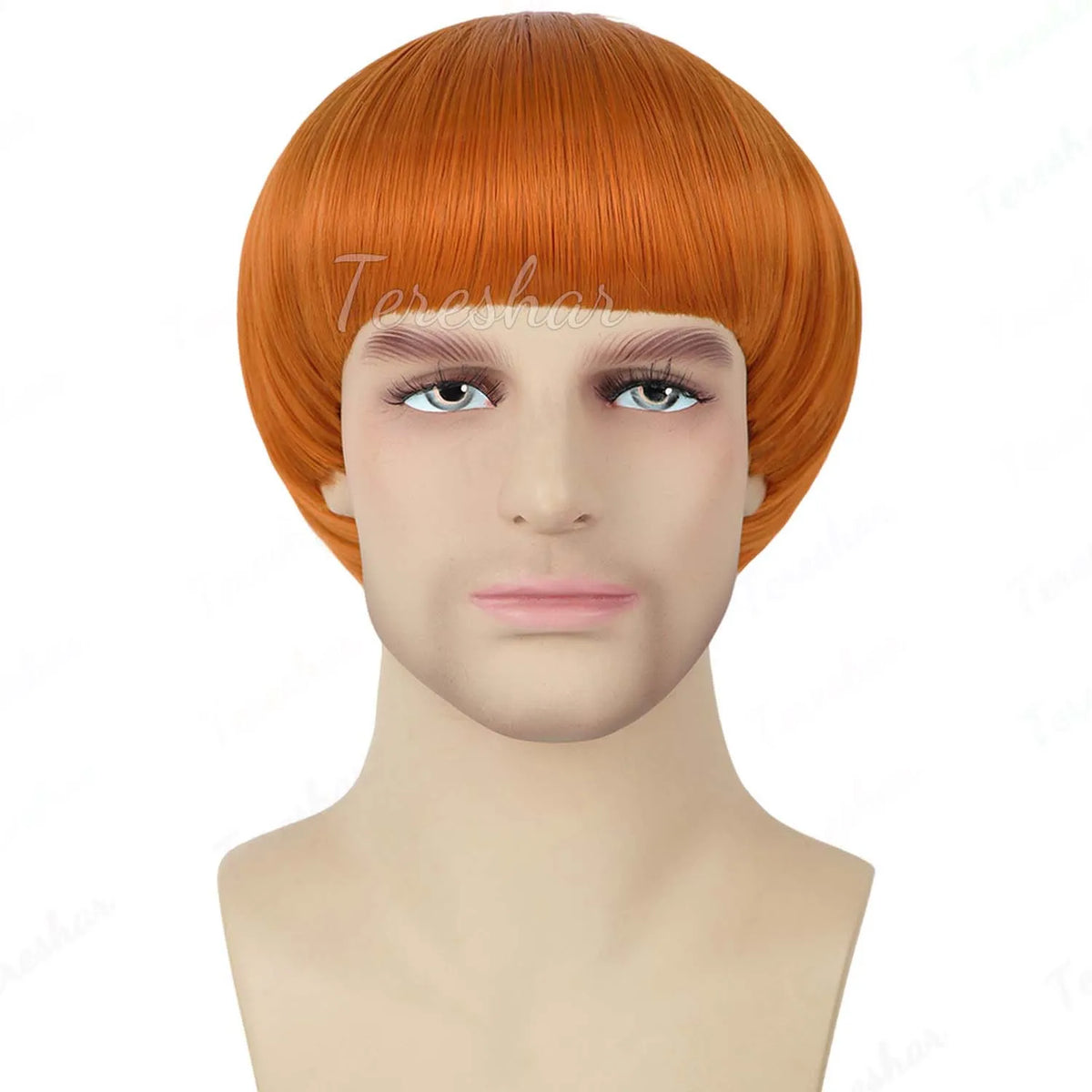 Short Bowl Cut Synthetic Cosplay Wig for Parties and Anime Costumes