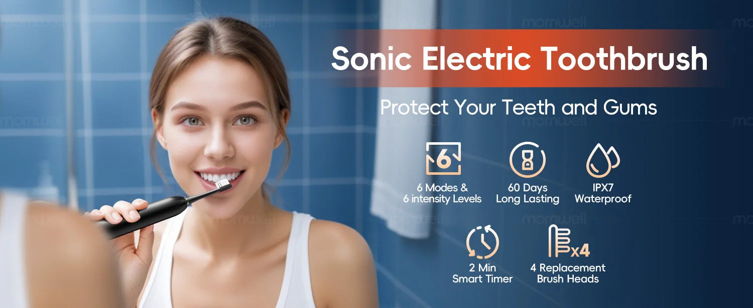 Portable Cordless Water Flosser and Sonic Electric Toothbrush Oral Care Set - 14